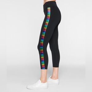 PAM & GELA S20 Lurex Rainbow 7/8 High Riseโ Legging - Size Small